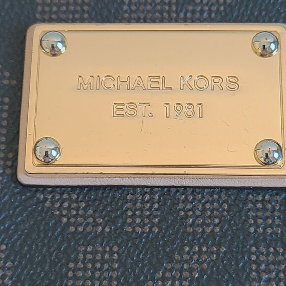 Michael Kors Jet Set Travel Continental Wallet Brown & Gold Zipper All Around - Picture 3 of 10